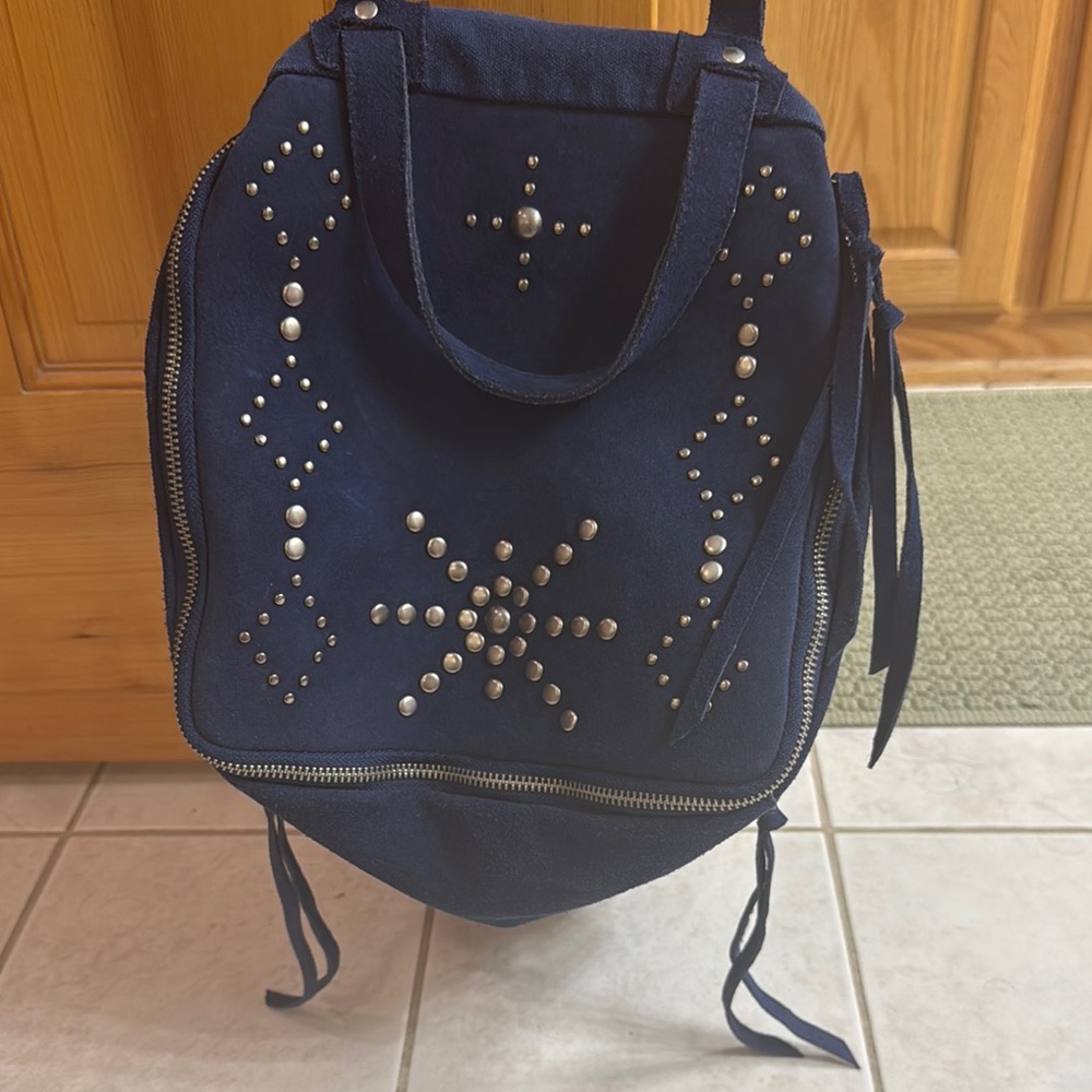 Studded Blue Free People Handbag